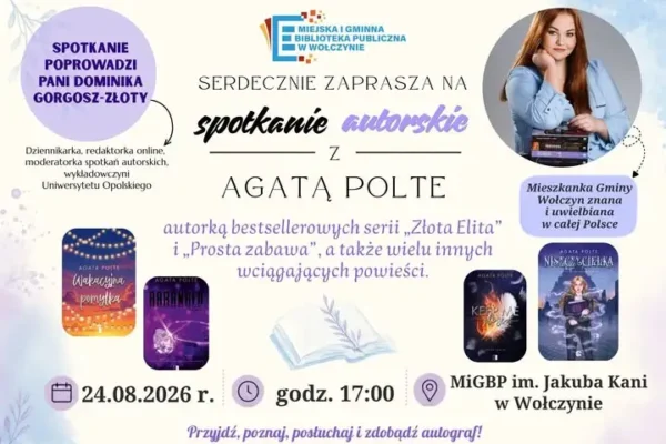 Spotkanie autorskie z Agatą Polte już dziś w bibliotece