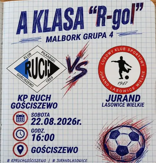 Ruch Gościszewo rozpoczyna nowy sezon w klasie A – pierwszy mecz z Jurandem Lasowice Wielkie