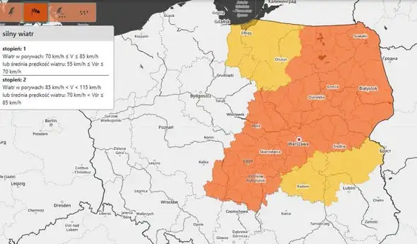 Ostrzeżenie 2. stopnia przed burzami dla województwa opolskiego