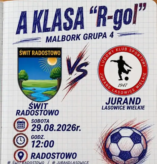 Meczowa sobota: Świt Radostowo podejmuje Juranda Lasowice Wielkie