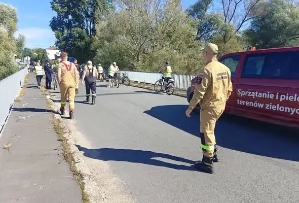 OSP Byczyna zabezpieczała trasę VIII Sztafety Pokoju