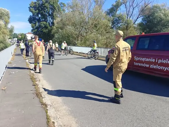 OSP Byczyna zabezpieczała trasę VIII Sztafety Pokoju