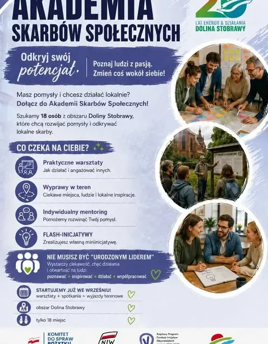 Akademia Skarbów Społecznych – szansa na rozwój dla mieszkańców Doliny Stobrawy