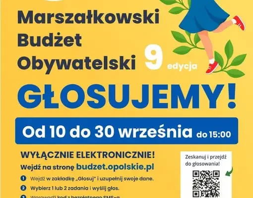 Marszałkowski Budżet Obywatelski Opolskiego: głosowanie trwa do 30 września