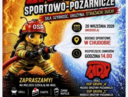 Powiatowe zawody sportowo-pożarnicze w Chudobie – drużyna z Wołczyna walczy o tytuł