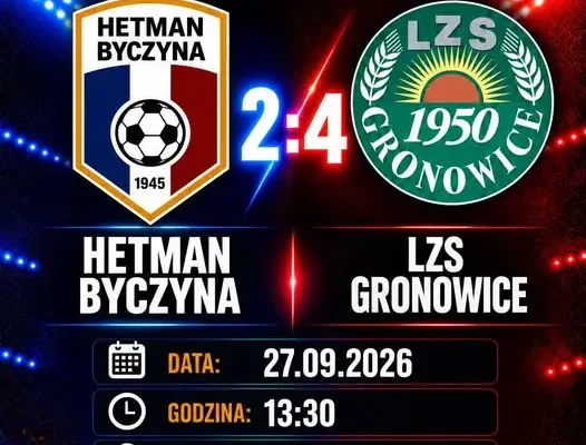 Hetman Byczyna przegrywa z LZS Gronowice 2:4