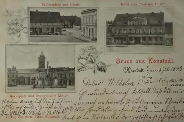 Wołczyn na pocztówce z 1898 roku – historia zaklęta w Kurrencie