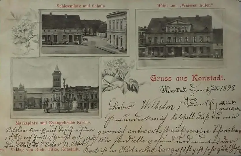 Wołczyn na pocztówce z 1898 roku – historia zaklęta w Kurrencie