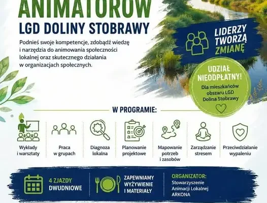 Szkoła Animatorów LGD Dolina Stobrawy – ostatnie wolne miejsca
