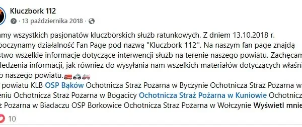 Kluczbork 112 świętuje 8 lat i 30 tysięcy obserwujących